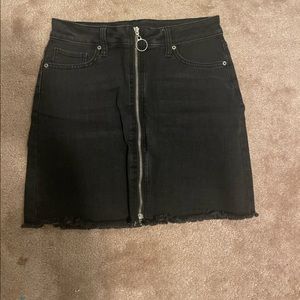 Black Jean Skirt